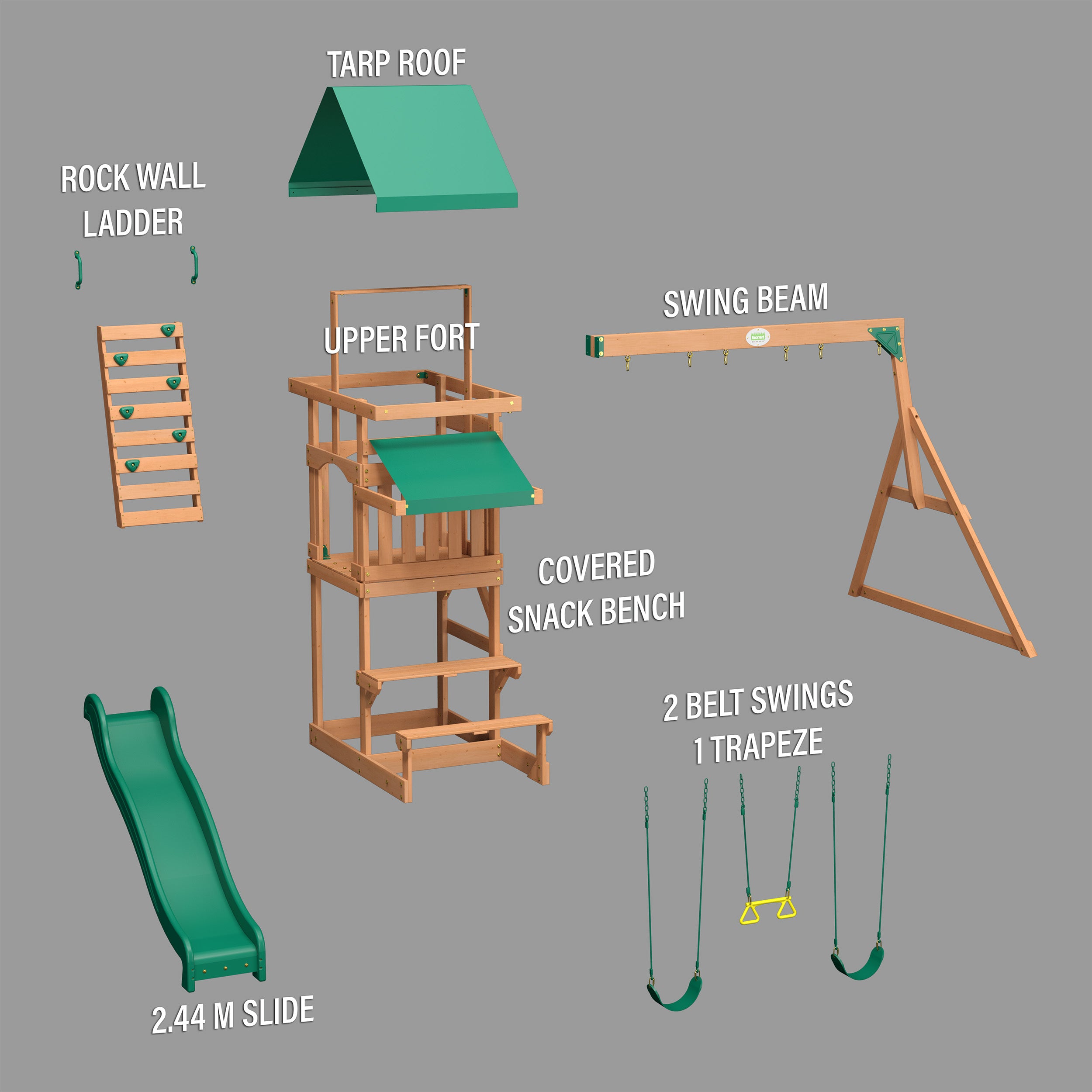 Belmont Swing Set Exploded View