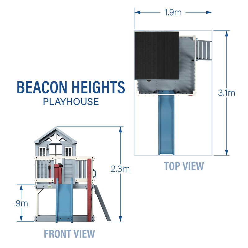 Beacon Heights Wooden Playhouse specifications