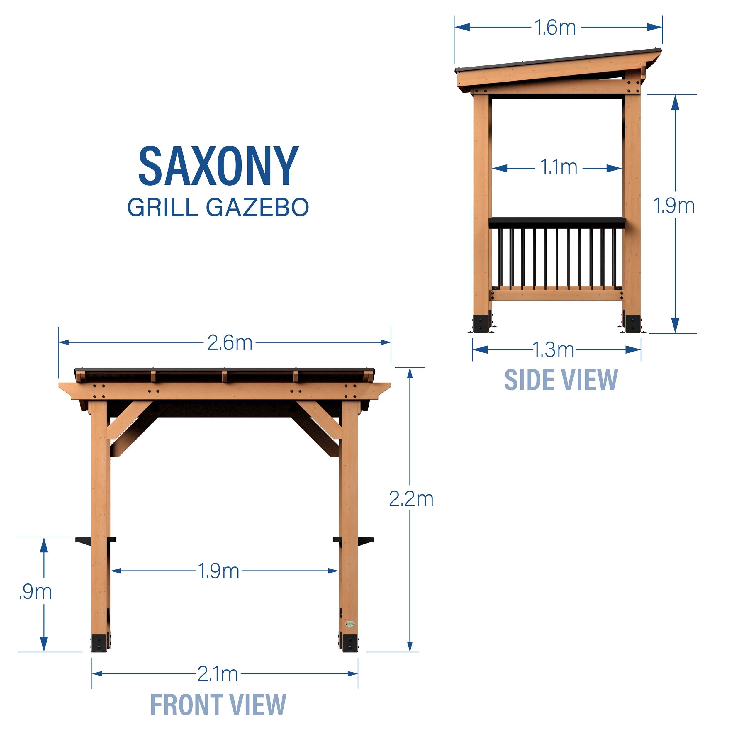 Saxony Grill Gazebo Diagram