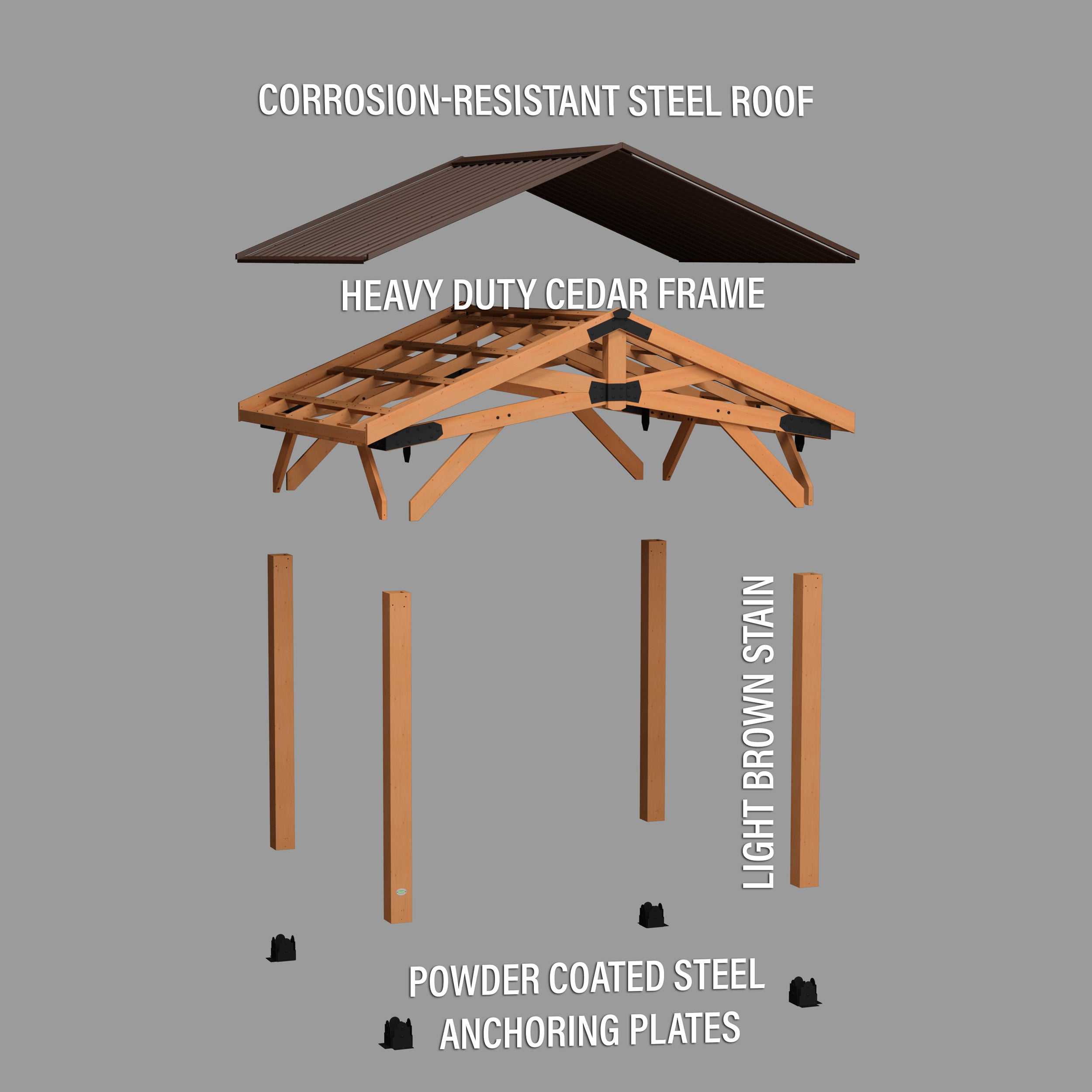 Norwood Gazebo Exploded View