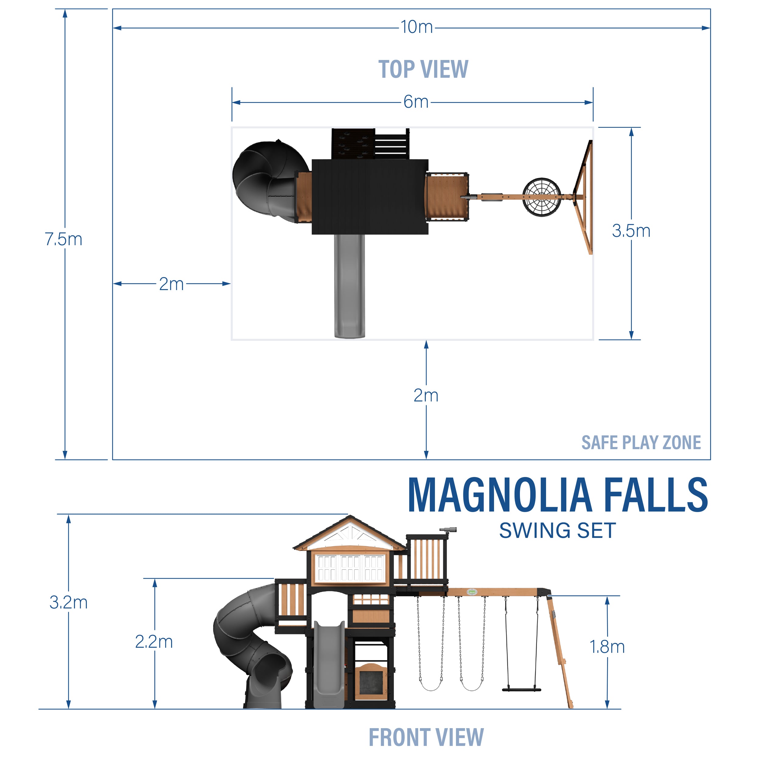 Magnolia Falls Metric Dimensions