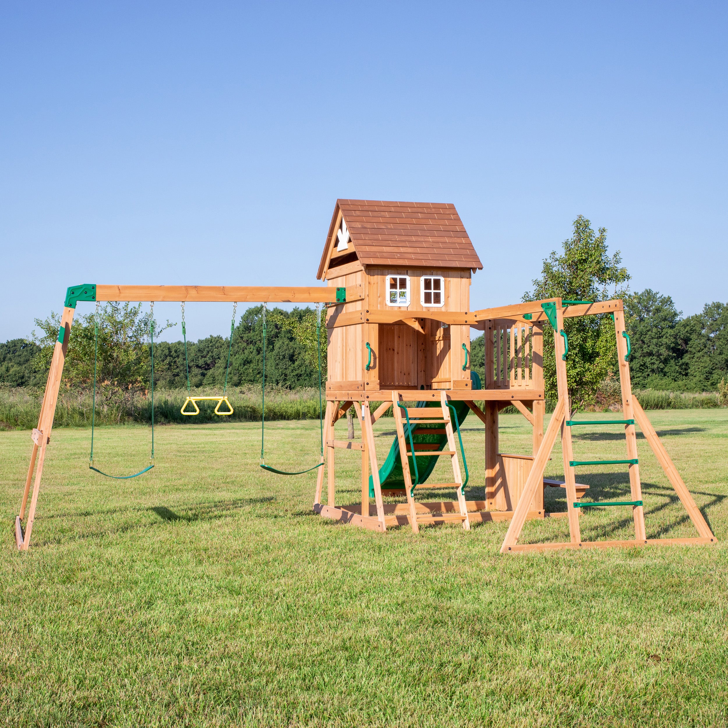 Montpelier Wooden Swing Set Playsets Backyard Discovery