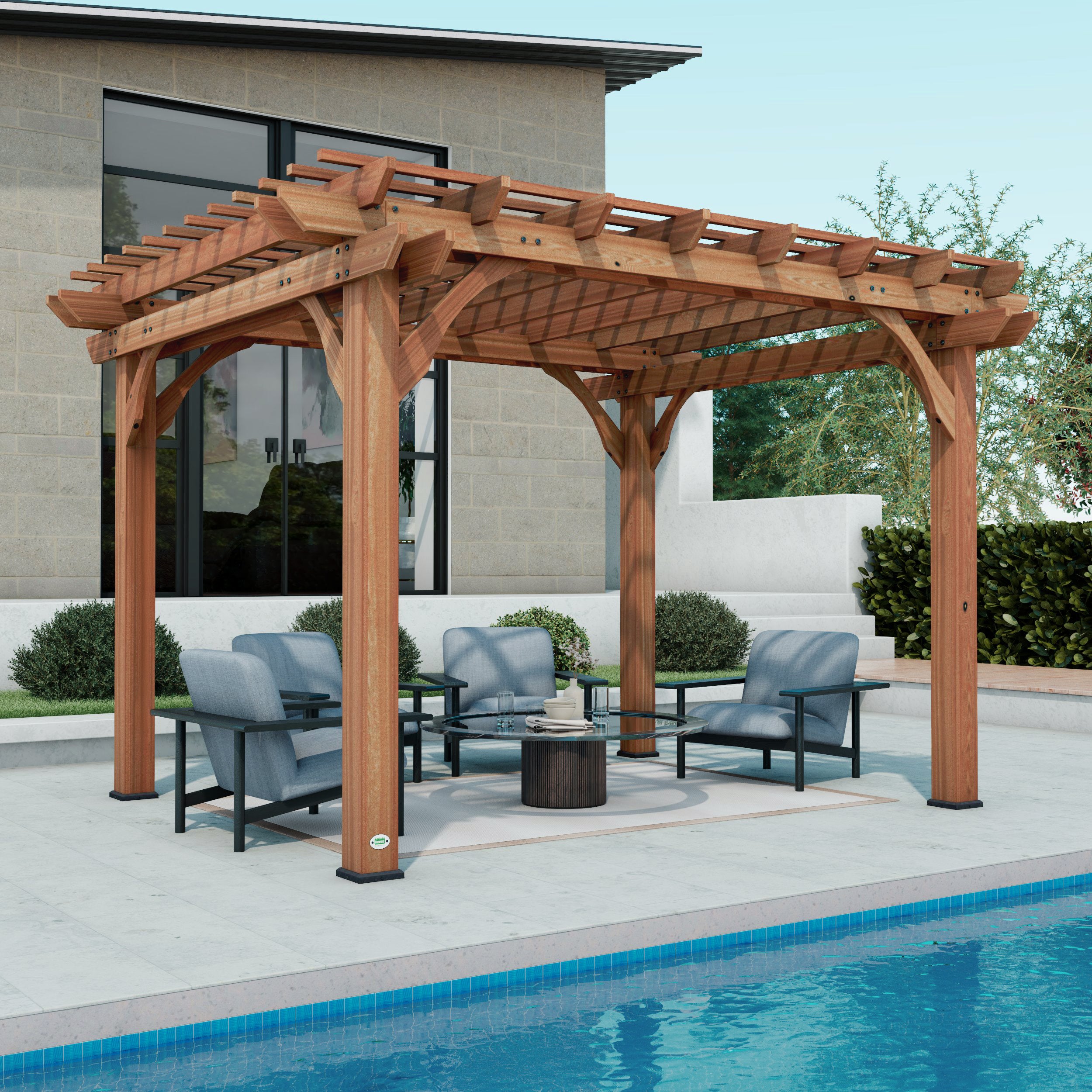 pergola poolside