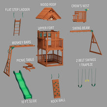 Load image into Gallery viewer, Skyfort II Swing Set &amp; Climbing Frame
