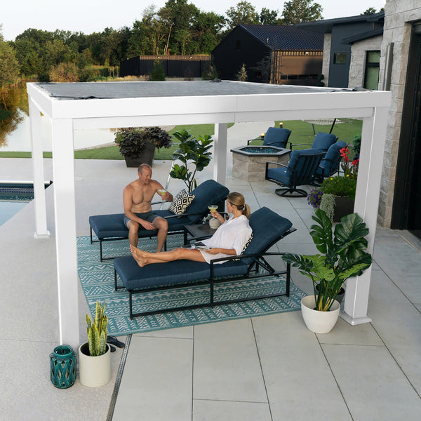 3m x 3.6m x 2.3m Windham Modern Steel Pergola (12x10)