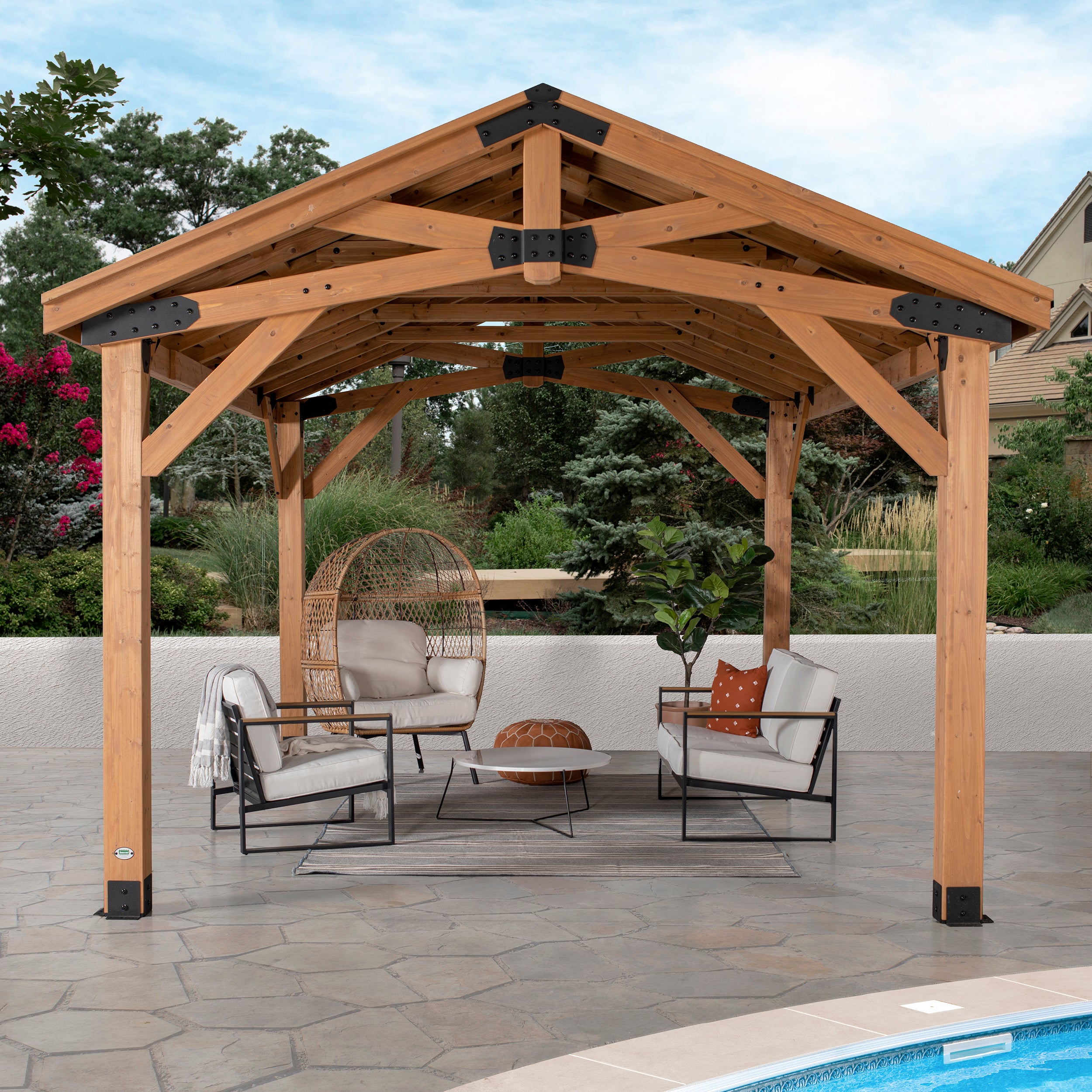 4.9m x 3.6m Norwood Gazebo  (16 x 12) poolside