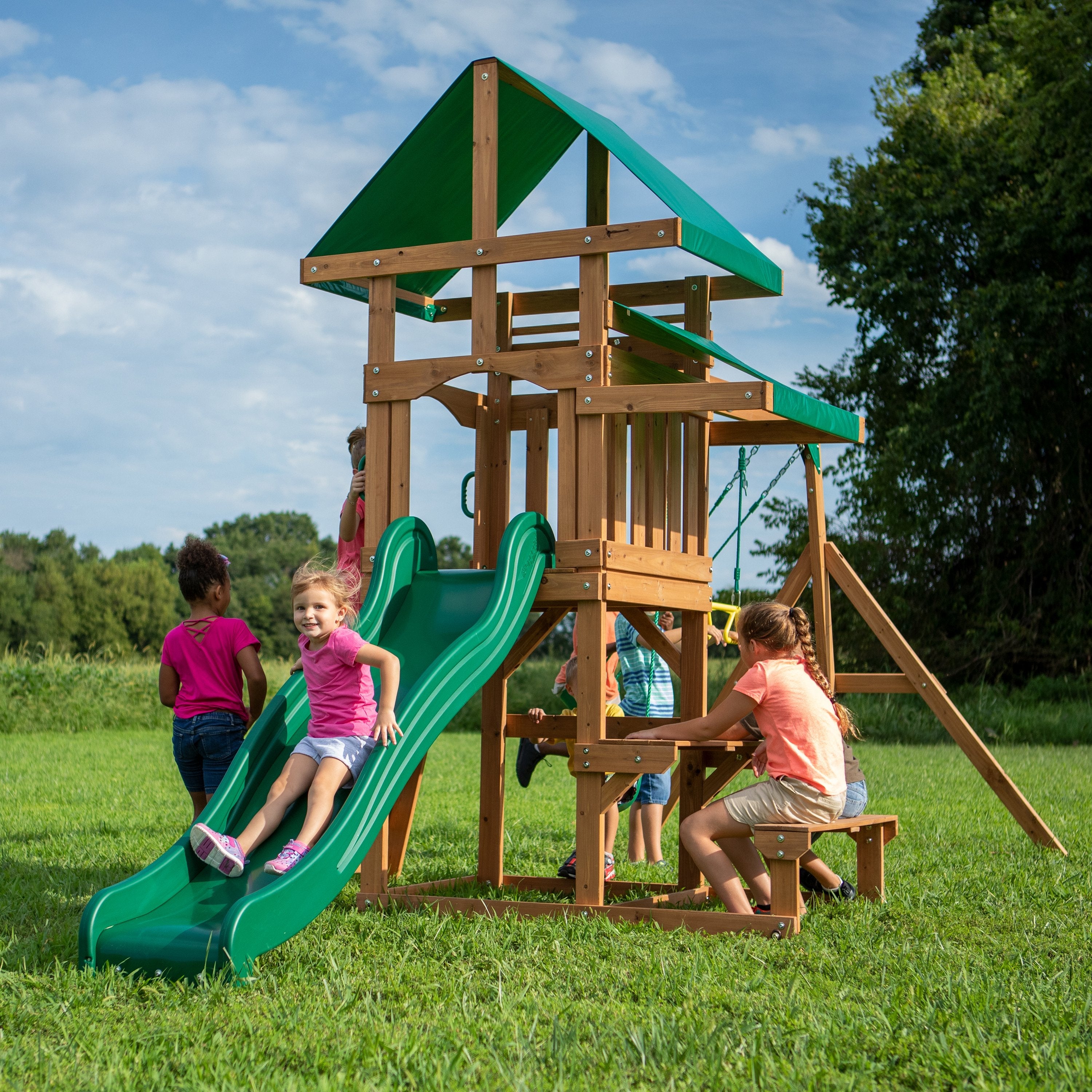 Belmont Wooden Swing Set Slide