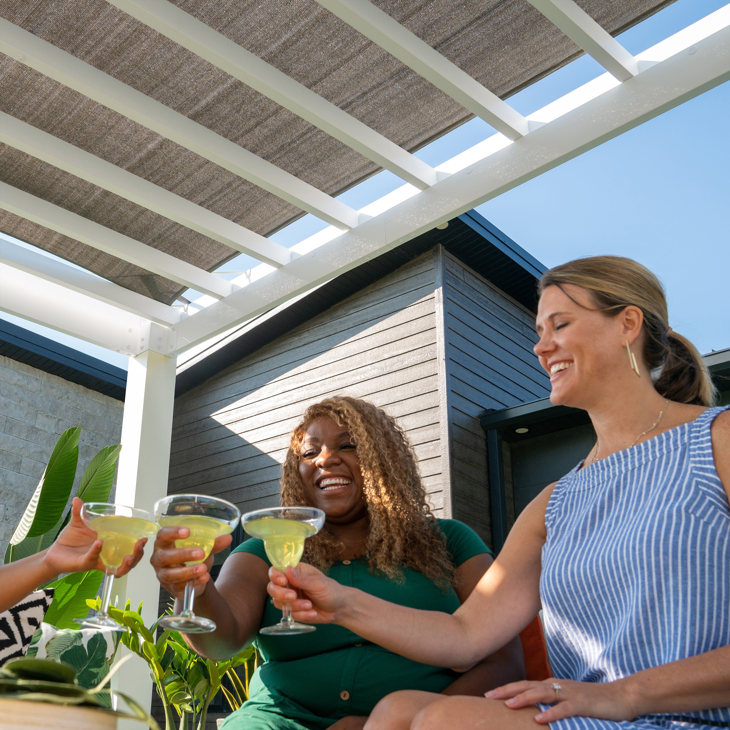 Windham Modern White Pergola for outdoor garden