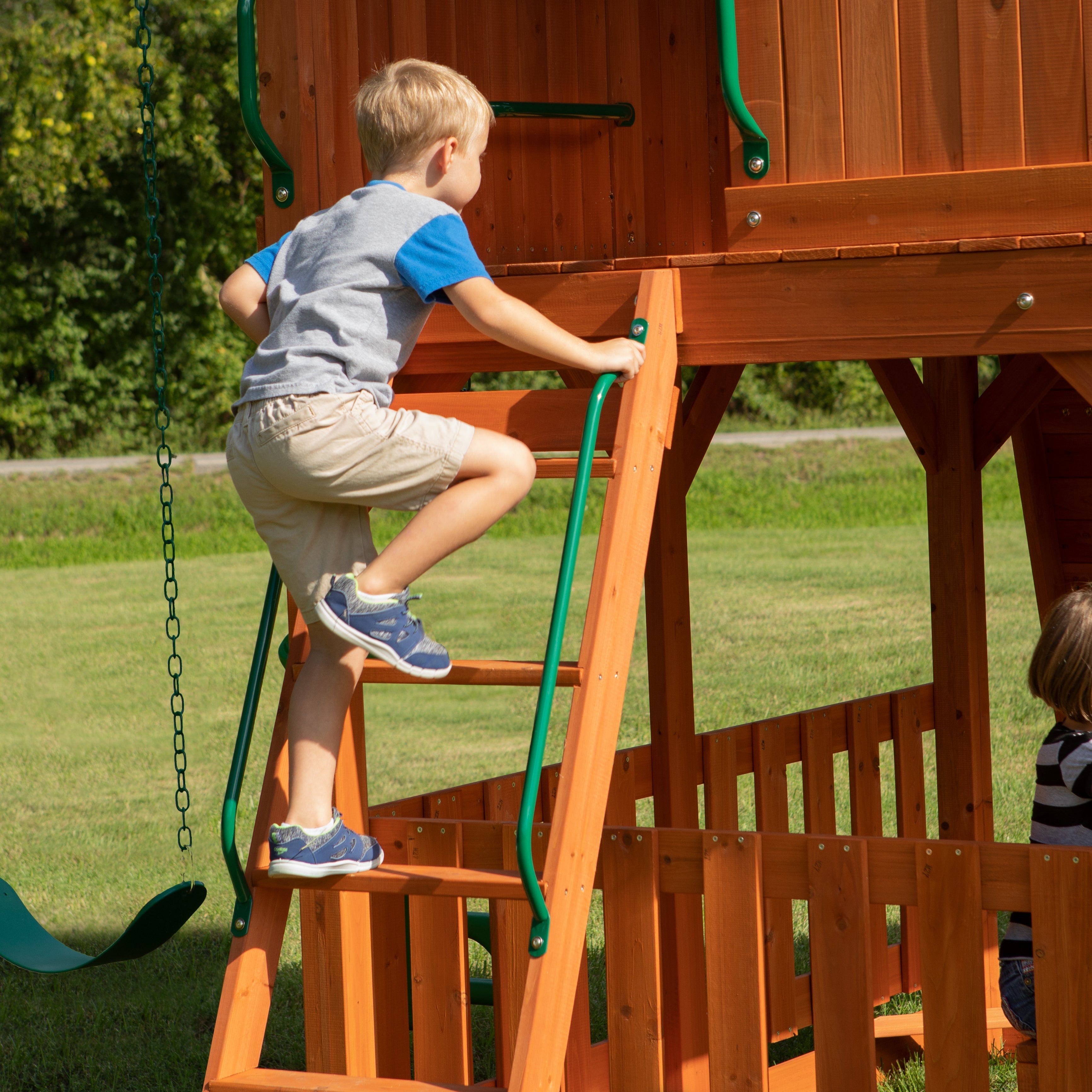 Skyfort II Wooden Swing Set Ladder